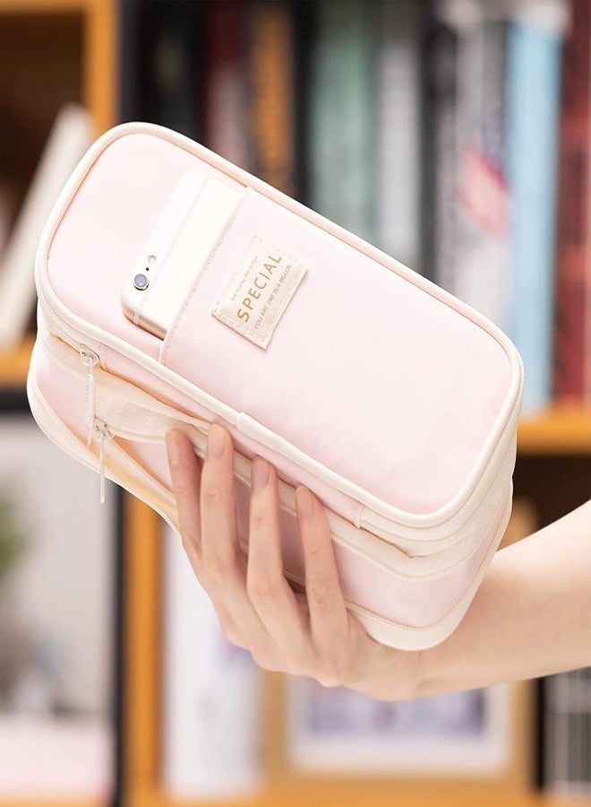 CLICKSY Stylish Pencil Case 6 Layer with 3 Compartment Large Capacity Pen Pencil Pouch Multifunctional Pouch for School Kids Stationary Gift for Child (Special Pink) - Image 2
