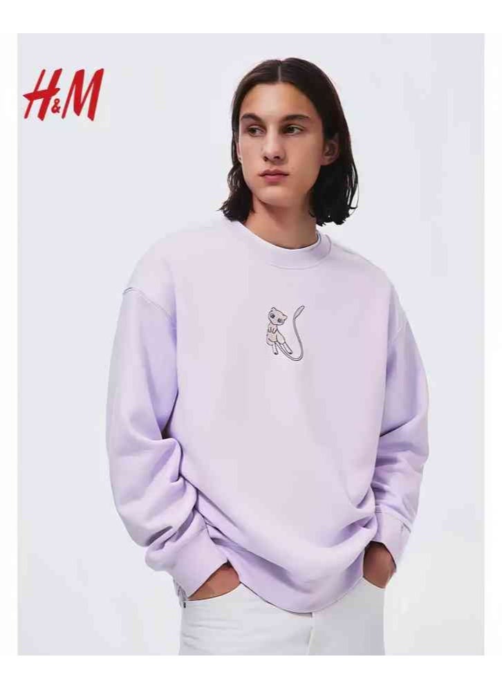 H and M - HM New Fashionable Casual Round Neck Loose American Long Sleeved Sweatshirt - Image 1