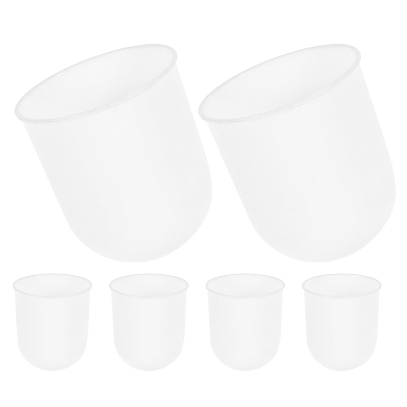 6pcs Toilet Brush Holder - Bathroom Toilet Bowl Brush Cup With Deep Round Base - Scrubber Cup For Hotel Household Bathroom - Image 1
