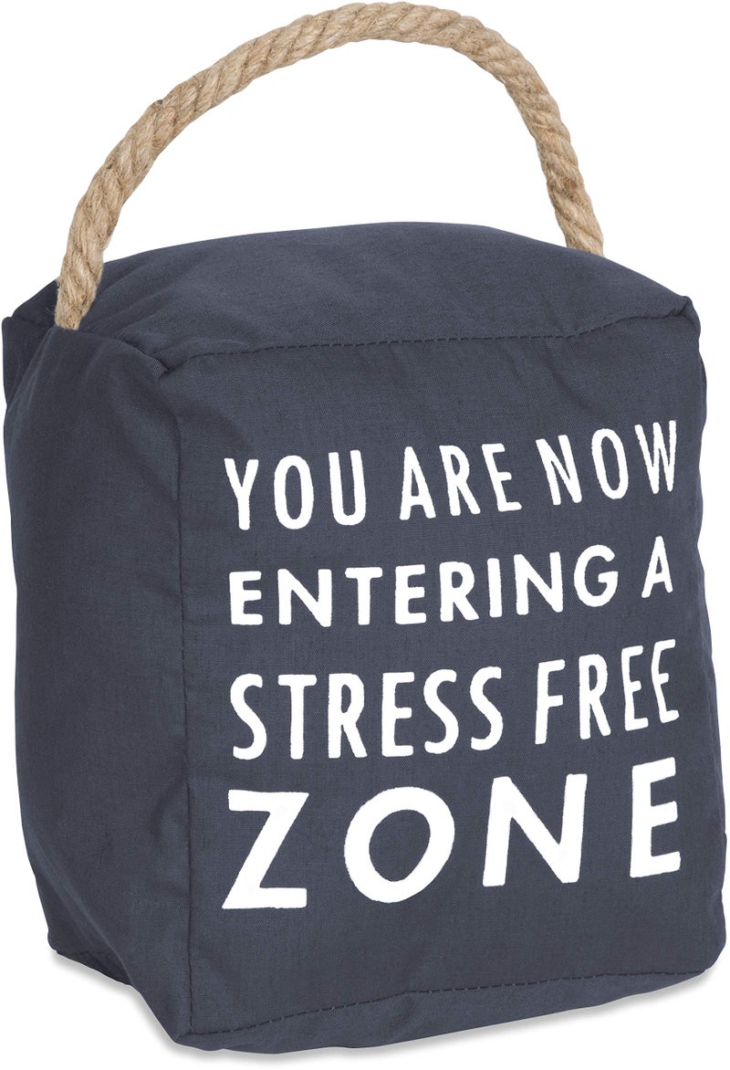 Pavilion Gift Company Pavilion Gift Company Stress Free Zone Door Stopper Black 5 x 6 