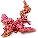 Dxldfks 3D Printed Articulated Winged Dragon for Home Office Decor Executive Desk Toy Red Gold - Image 3