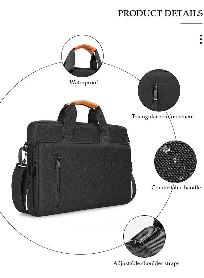 DUNISO 14 Inch Laptop Bag with Multi Compartment Lightweight Laptop Hand Bag Crossbody Bag Travel Business Briefcase Water-Resistant Dust-proof Shoulder Messenger Bag for Men and Women Work Office - Image 3
