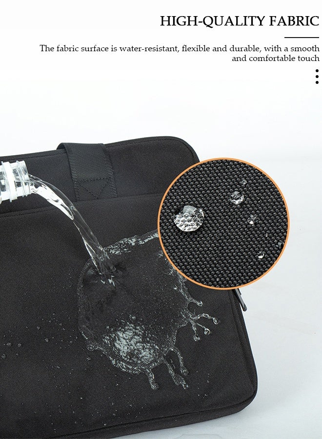 DUNISO 14 Inch Laptop Bag with Multi Compartment Lightweight Laptop Hand Bag Crossbody Bag Travel Business Briefcase Water-Resistant Dust-proof Shoulder Messenger Bag for Men and Women Work Office - Image 5