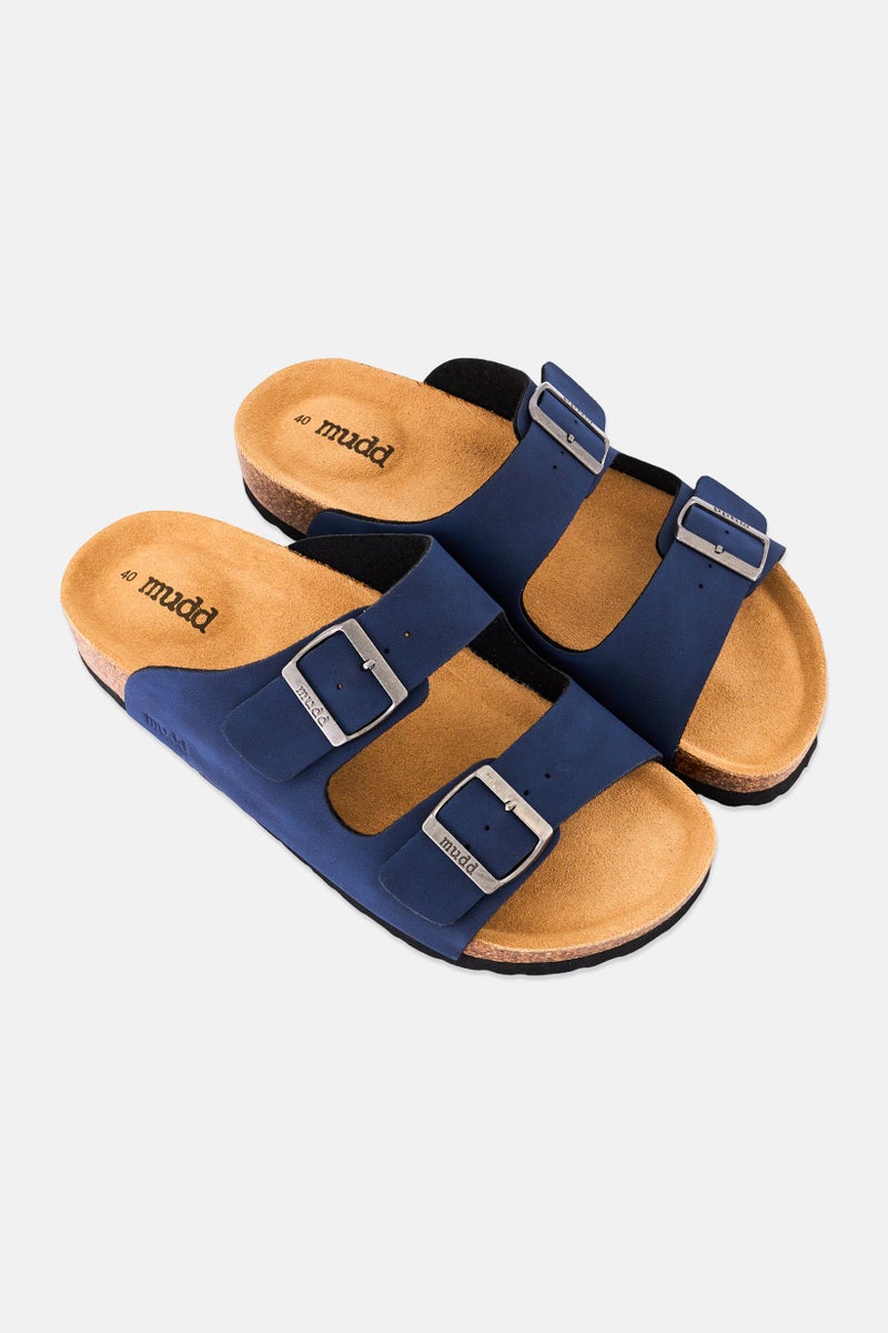Mudd Men Slip On Cork Sandals, Navy Blue - Image 3