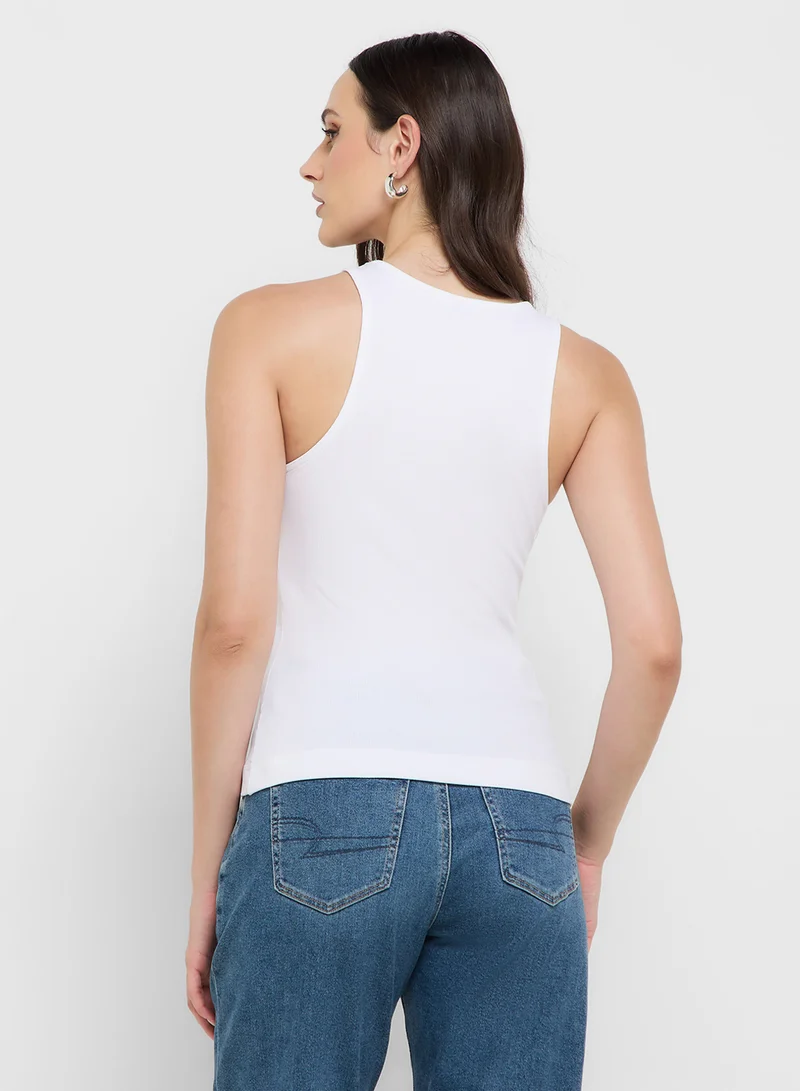 جس New Sleeveless Round Neck Guendalina Top