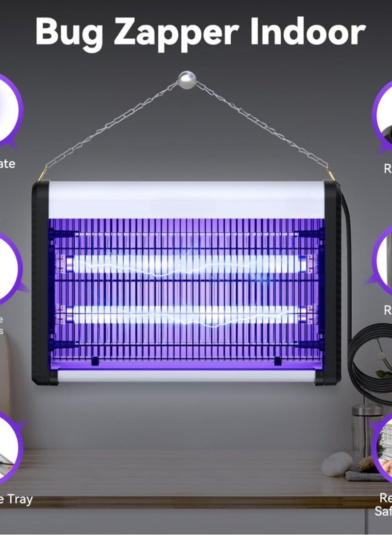 Generic Fly Killer Electric with Attract UV Light, Powerful 20W LED Mosquito Zapper, Indoor Fly Trap 4200 V, Outdoor Electric Mosquito Repellent for Home, Office, Camping, yard  - Image 2