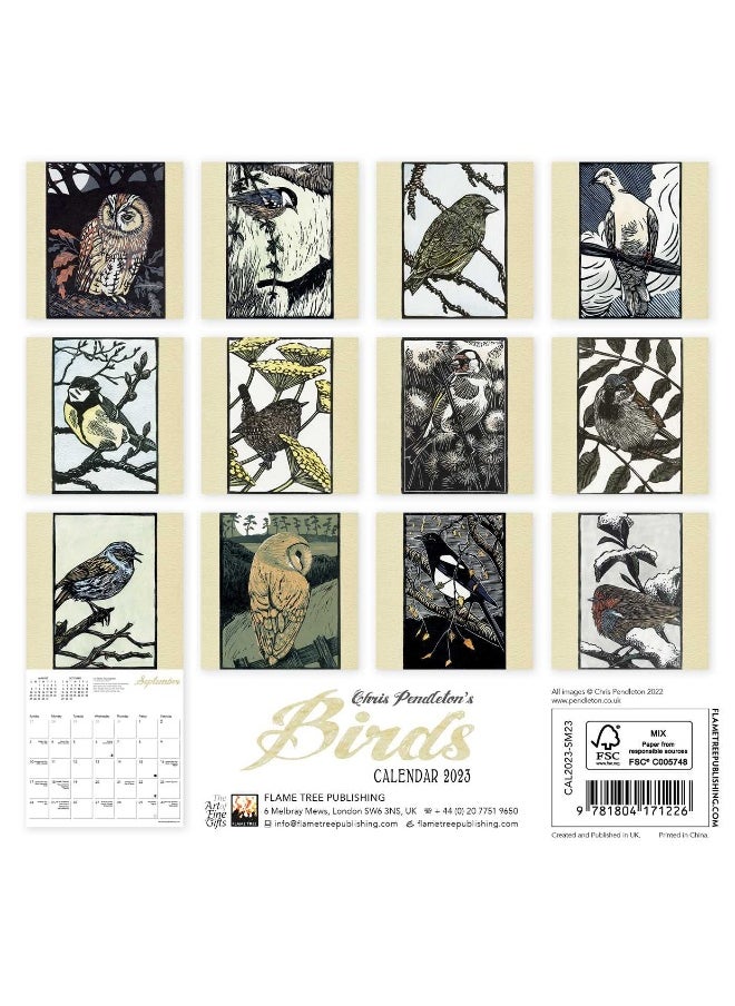 Chris Pendleton's Birds Mini Wall Calendar 2023 (Art Calendar)  - Image 2