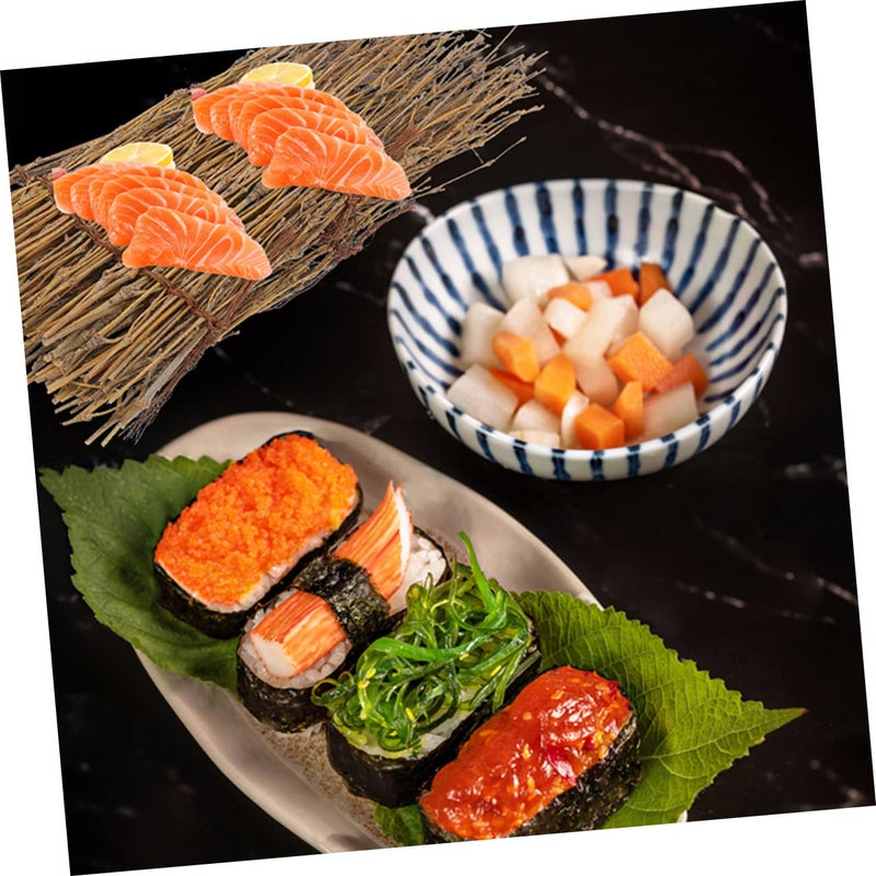 6Pcs Bamboo Sushi Fence Ornaments Japanese Style Decorative Fence 28X12CM - Image 3