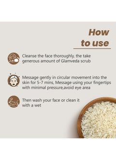 Glamveda Rice Water Brightening Face Scrub For Women | For Lightens Skin | Reduces Pigmentation & Tanning | Paraben Free | 100Gm  - Image 5