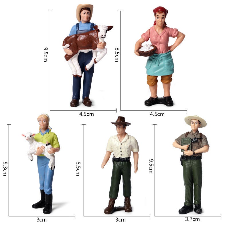 Simulation Cognitive Farmer Model Farmer Farmer, Farmer, Farmer, Farmer, Farmer, Policeman, Worker, Puppet Model Ornaments - Image 5