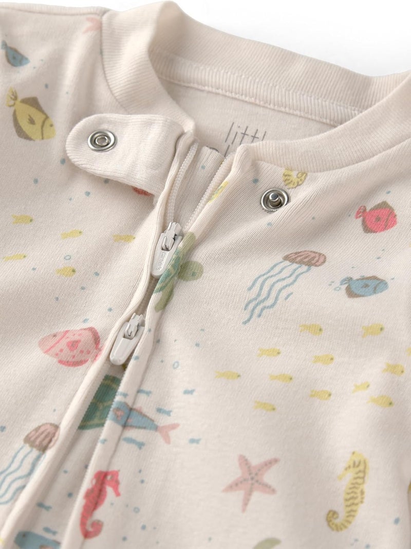 little planet by carter's Carter's unisex-baby Organic Cotton Snap-up Sleep & Play Baby and Toddler Sleepers - Image 3