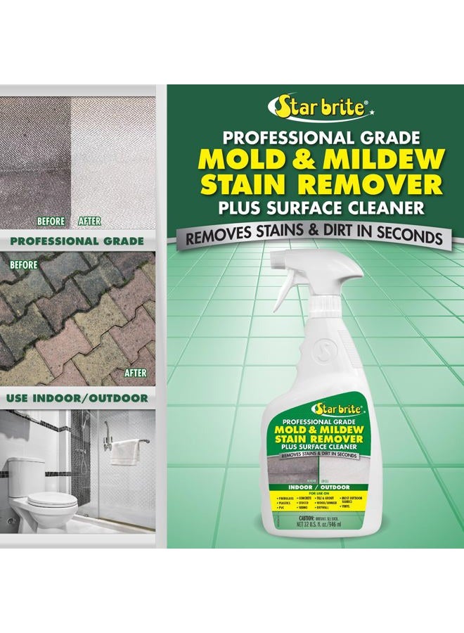Star brite Mold & Mildew Stain Remover Plus Surface Cleaner with Bleach - 32 OZ Spray - Image 2