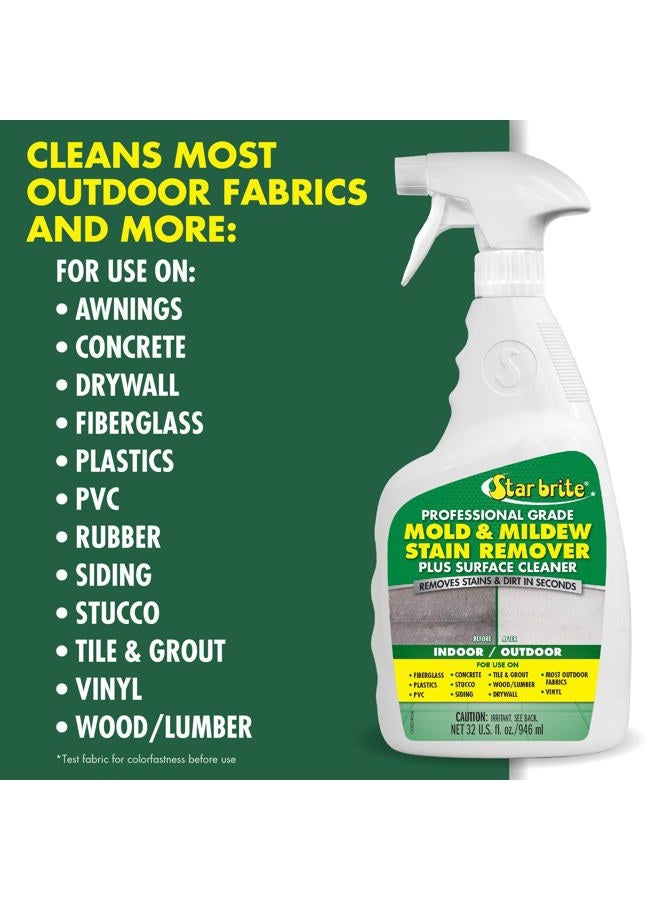 Star brite Mold & Mildew Stain Remover Plus Surface Cleaner with Bleach - 32 OZ Spray - Image 3