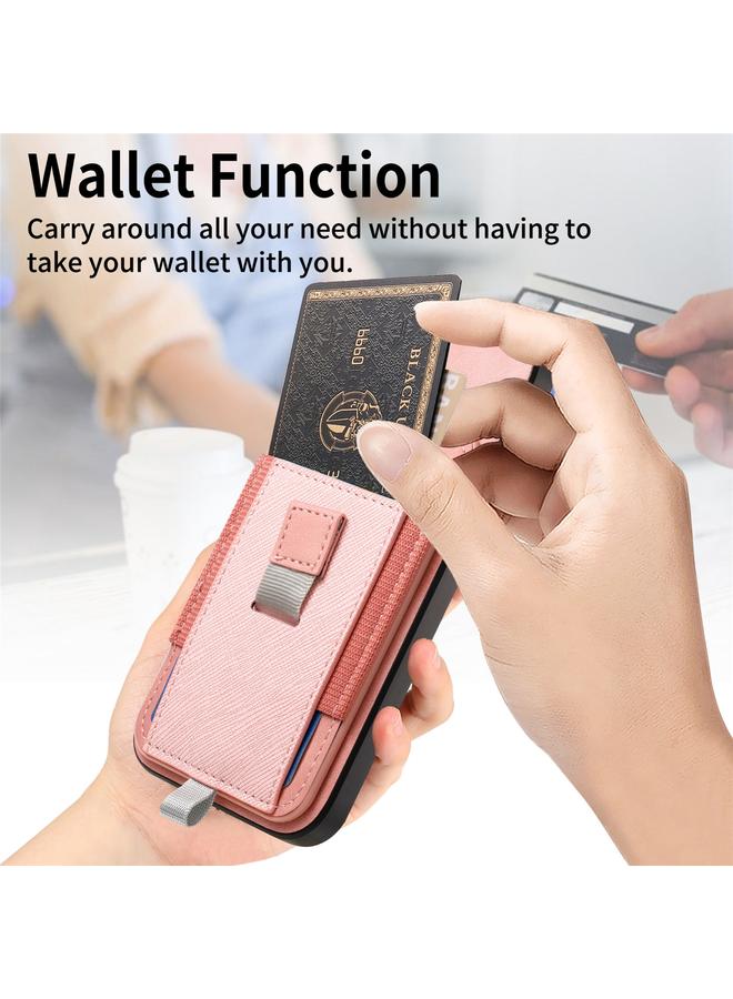 S-TOP Case For iPhone 13 Retro Magsafe Cross Leather Pull-Out Card Bag Back Phone Case - Image 5