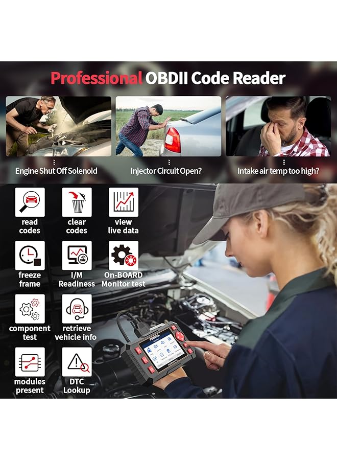 فوكسويل ماسح ضوئي للسيارة NT604 Elite Obd2، ماسح ABS SRS لناقل الحركة، قارئ أكواد فحص المحرك، أداة فحص تشخيصية مع ماسح وسادة هوائية SRS، ماسح ضوئي تشخيصي لجميع السيارات مع اختبار البطارية - Image 5