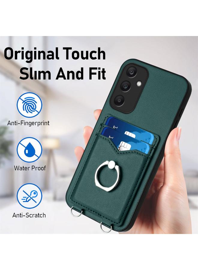 اس-توب جراب لهاتف Samsung Galaxy A25 5G Global R20 جراب هاتف مزود بحلقة وحامل للبطاقات - Image 5