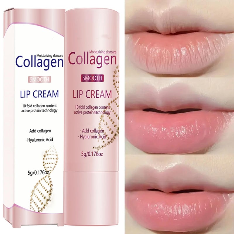 Repeated use resistant selected material Collagen Lip Balm, 2Pcs Moisturizing Hyaluronic Acid Lip Balm, Dry Lips Care Lip Moisturizer, Nourishing Lip Primer for Lipstick, Improves Lip Elasticity & Hydration, Gentle Exfoliating Lip Care Gift Strong durable raw material - Image 4