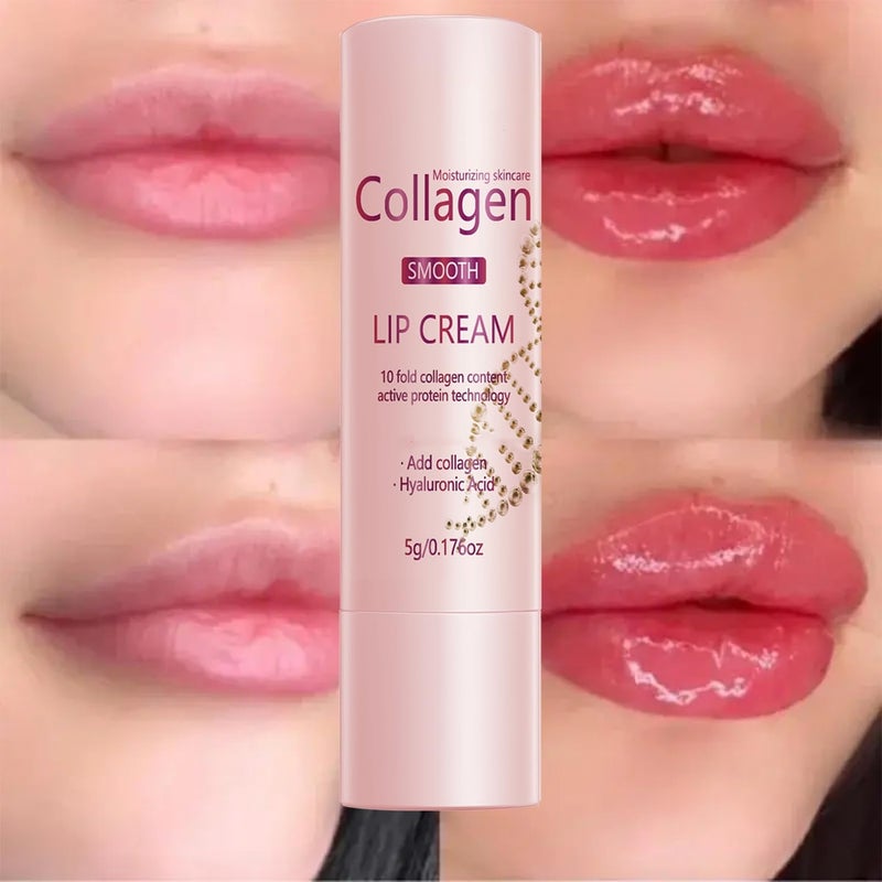 Repeated use resistant selected material Collagen Lip Balm, 2Pcs Moisturizing Hyaluronic Acid Lip Balm, Dry Lips Care Lip Moisturizer, Nourishing Lip Primer for Lipstick, Improves Lip Elasticity & Hydration, Gentle Exfoliating Lip Care Gift Strong durable raw material - Image 2