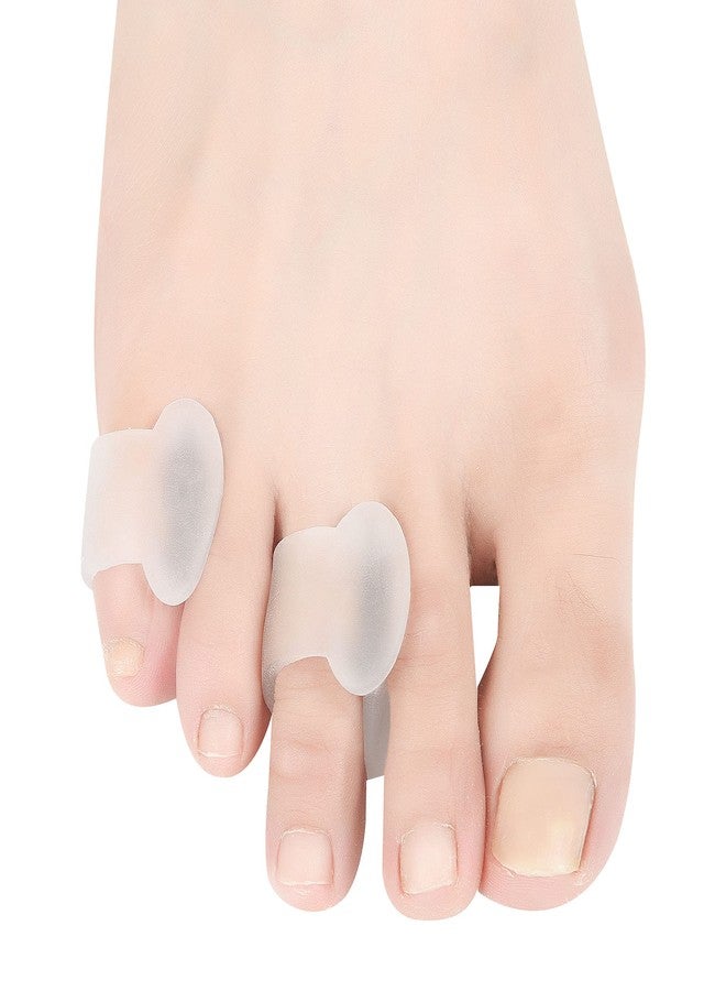 Hoogoo Pinky Toe Separators, Translucent Gel Toe Protector Spreader Small Silicone Toe Spacers, Cushions for Curled Overlapping Separate Toe Correct - Image 1