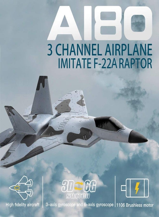 GoolRC طائرة GoolRC WLtoys XKS A180 RC، طائرة تحكم عن بعد 2.4GHz بقناتين مع نظام جيروسكوب 6 محاور، دَفَّة قابلة للتعديل، محرك بدون فرش، و 1 بطارية، طائرة RC من الفوم سهلة الطيران للبالغين - Image 2