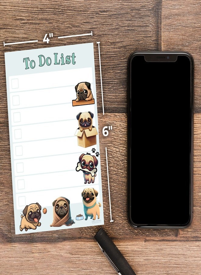 DAILY RITMO Kawaii Pug Puppies Sticky to Do List Notepad - Dog Sticky Notes Stationary School Office Supplies for Girls and Pug Mom | Pug Gifts for Pug Lovers | 4" x 6" 50 Pages - Image 5