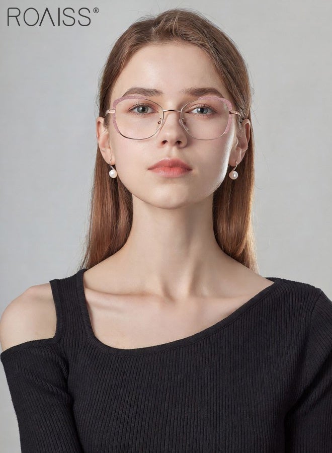 رويس نظارات نسائية مضادة للضوء الأزرق، إطار عين القطة، نظارات مضادة للتعب، فلتر للضوء الأزرق، نظارات قراءة مضادة للأشعة فوق البنفسجية لألعاب الكمبيوتر، لون وردي - Image 2