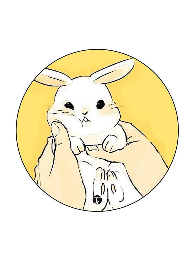RKN Bunny Printed Mouse Pad Round  Multicolour