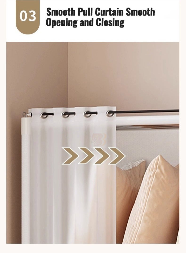 XiuWoo 5 Layers Double Row Dustproof Wardrobe For Clothes Side Cabinets Household Bedroom Storage With Door Cover Simple Assembly Storage Cabinet Hanging Wardrobe Rental Room Wardrobe  - Image 3
