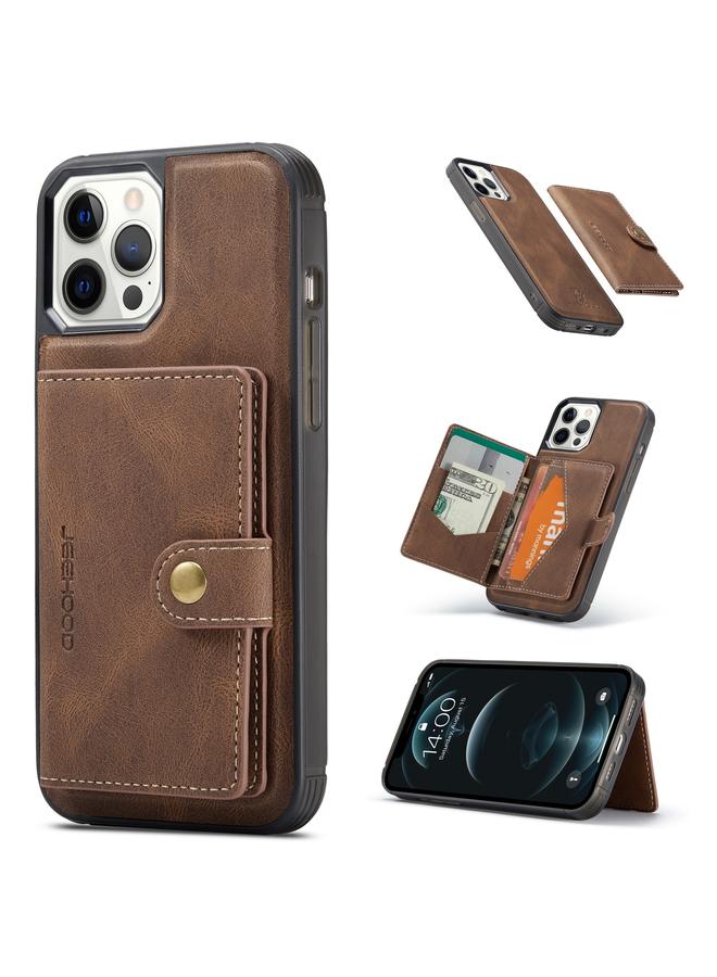 The Bros Case For iPhone 13 Pro Retro Magnetic Detachable Protective Case with Wallet & Card Slot & Holder