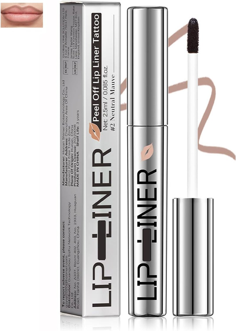 LongLasting Peel Off Lip Stain Matte TransferProof Tint with Vitamin E Waterproof Formula for NaturalLooking LipsNeutral Mauve