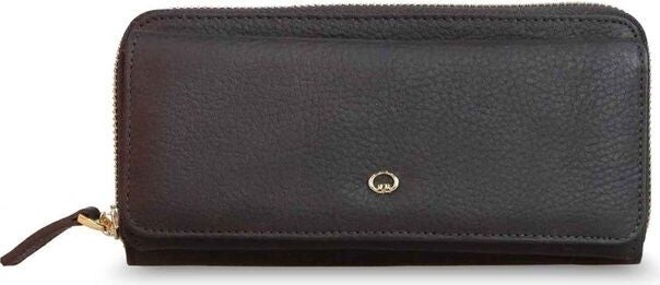 Guard Matte Brown Leather Women's Wallet  - Image 1