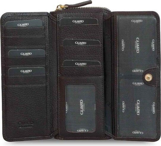 Guard Matte Brown Leather Women's Wallet  - Image 3