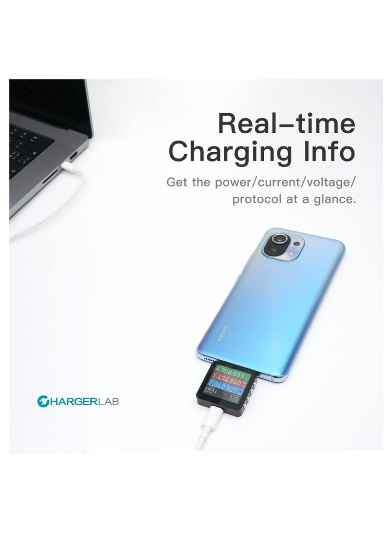 KM003C Portable USB-C Fast Charging Tester PD3.1 QC5.0 Digital Voltmeter & Ammeter Power Bank Tester