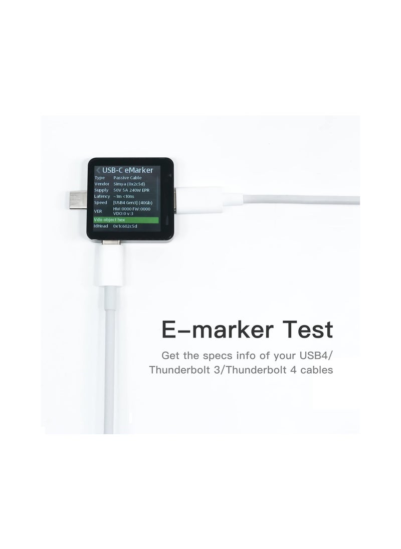 KM003C Portable USB-C Fast Charging Tester PD3.1 QC5.0 Digital Voltmeter & Ammeter Power Bank Tester