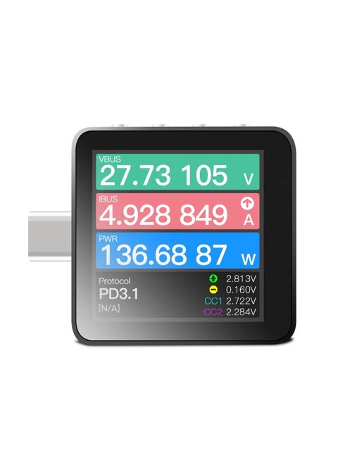 KM003C Portable USB-C Fast Charging Tester PD3.1 QC5.0 Digital Voltmeter & Ammeter Power Bank Tester