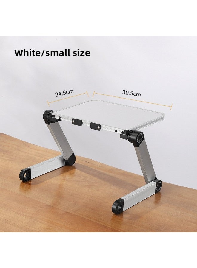 Monitor Elevated Stand Desktop Computer Raised Base Adjustable Lifting Folding Desktop Notebook Screen Pad-Color:Standard Two-section White Height Increasing Frame