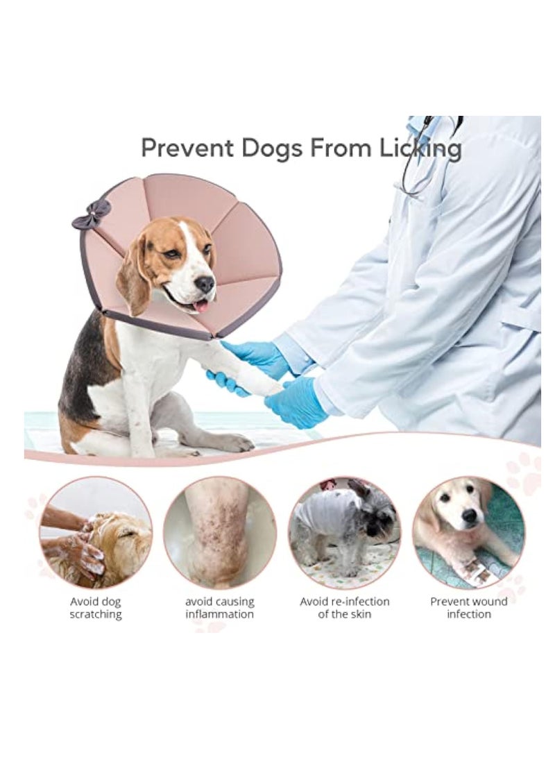 KASTWAVE Dog Cone Dog Recovery Collars, Dog Surgery Collar, Soft Dog Cones for Dogs After Surgery for Medium Large Dog, Not Impede Vision Dog Recovery Collar, Adjustable Waterproof Pet Cone Help Dog Healing - Image 3