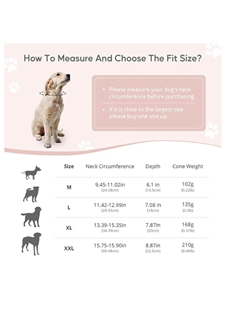 KASTWAVE Dog Cone Dog Recovery Collars, Dog Surgery Collar, Soft Dog Cones for Dogs After Surgery for Medium Large Dog, Not Impede Vision Dog Recovery Collar, Adjustable Waterproof Pet Cone Help Dog Healing - Image 5