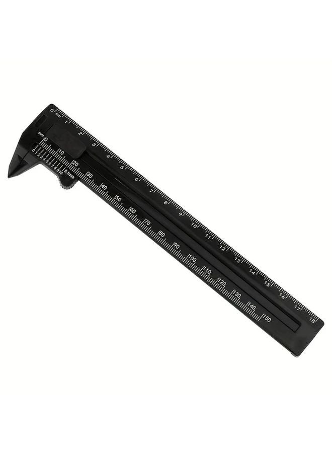 Black Plastic Vernier Caliper Multi Functional Precision Measurement Tool - Image 1