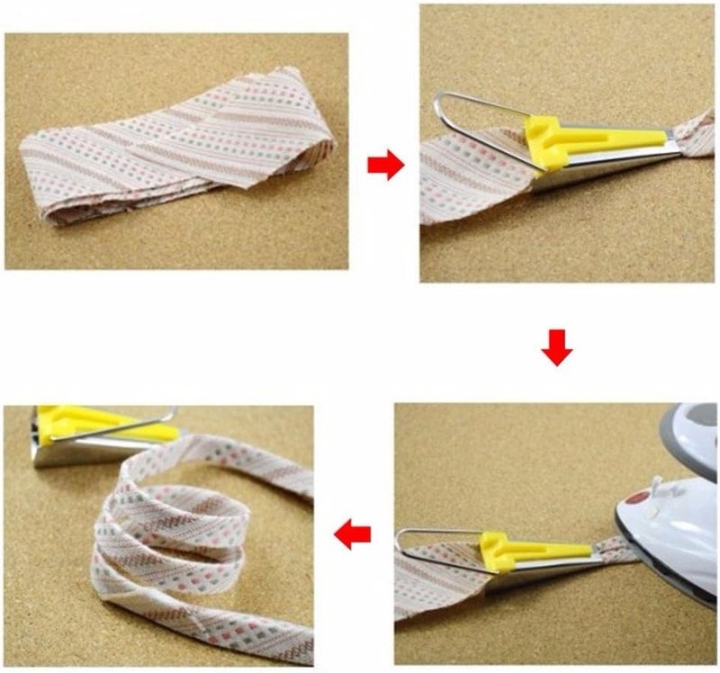 ThreadNanny Bias Tape Maker Tool Set with Tape Binding Presser Foot for Patchwork Includes 4 Sizes 6mm/12mm/18mm/25mm - Image 1