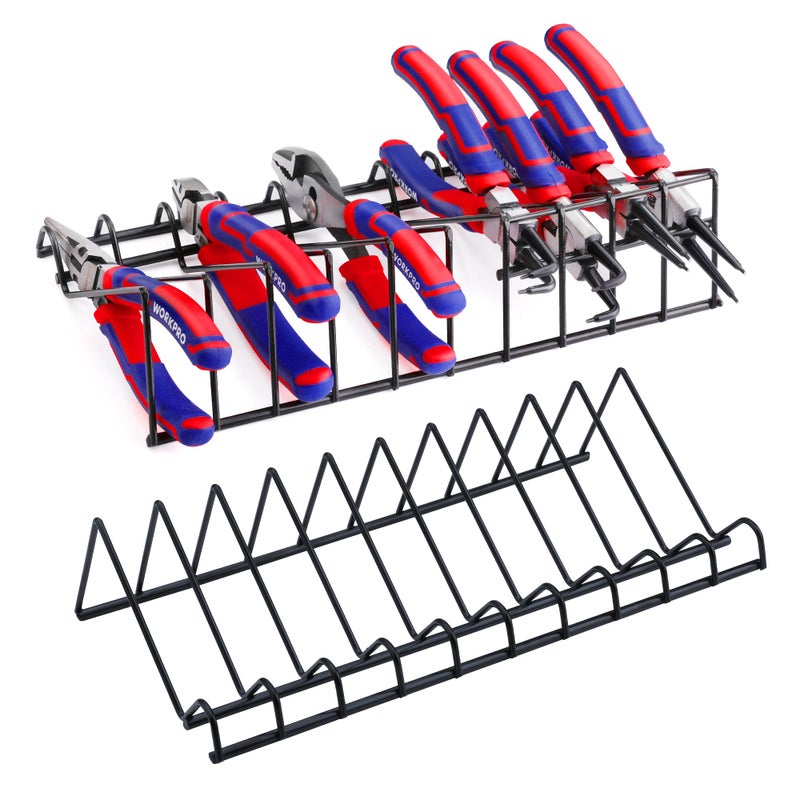 WORKPRO 2-Pack Plier Organizer Rack, Pliers Holder and Cutter Organizers, 20 Slots Tool Drawer Organizer, Plier Rack for Spring-Loaded, Regular and Wide-Handle Pliers (Pliers Not Included) - Image 1