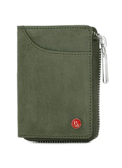 HORNBULL HORNBULL Fleming Green RFID Blocking Leather Wallet for Men | Vertical Credit Debit Card Holder  - Image 3