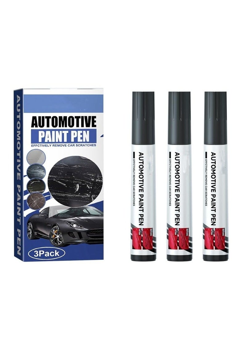 Car Touch Up Paint Scratch Repair Pen Automotive Paint Scratch Remover for Vehicles Car Scratch Remover for Minor Scratches Touch Up Paint for Cars Paint Scratch Repair 3Pcak Blcak - Image 1