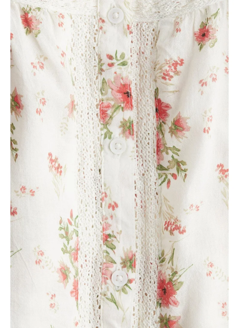 اتش اند ام Lace-detail strappy top