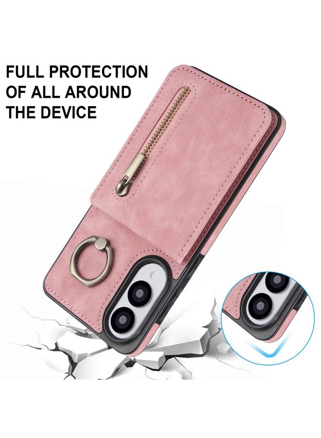 اس-توب جراب لهاتف Samsung Galaxy S25 Edge 5G بتصميم كلاسيكي مزود بحلقة وسحّاب وفتحة بطاقة RFID - Image 5