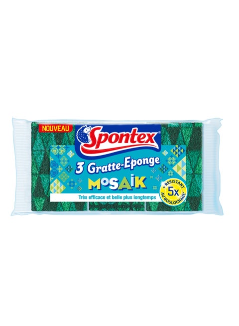 Spontex Mosaik Gratte-Sponge 3Pcs
