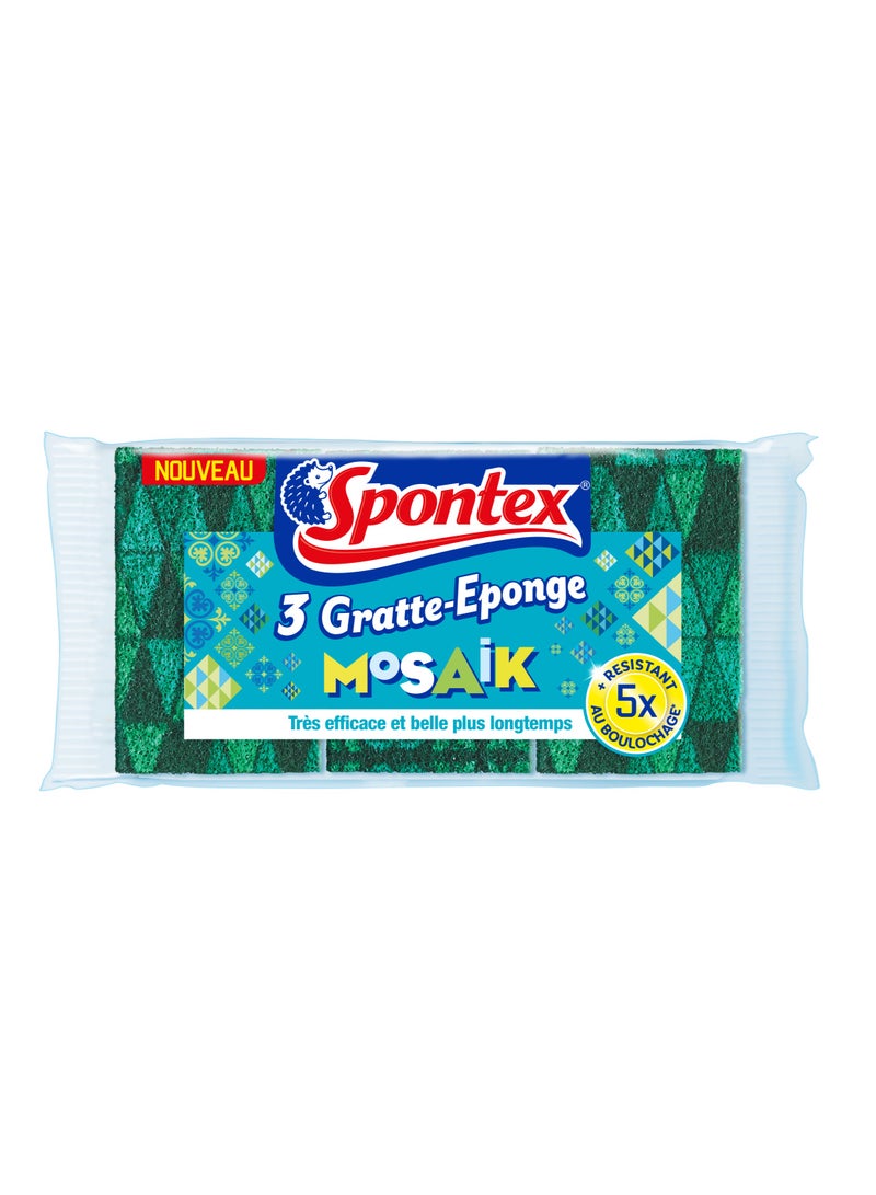 Spontex Mosaik Gratte-Sponge 3Pcs - Image 1