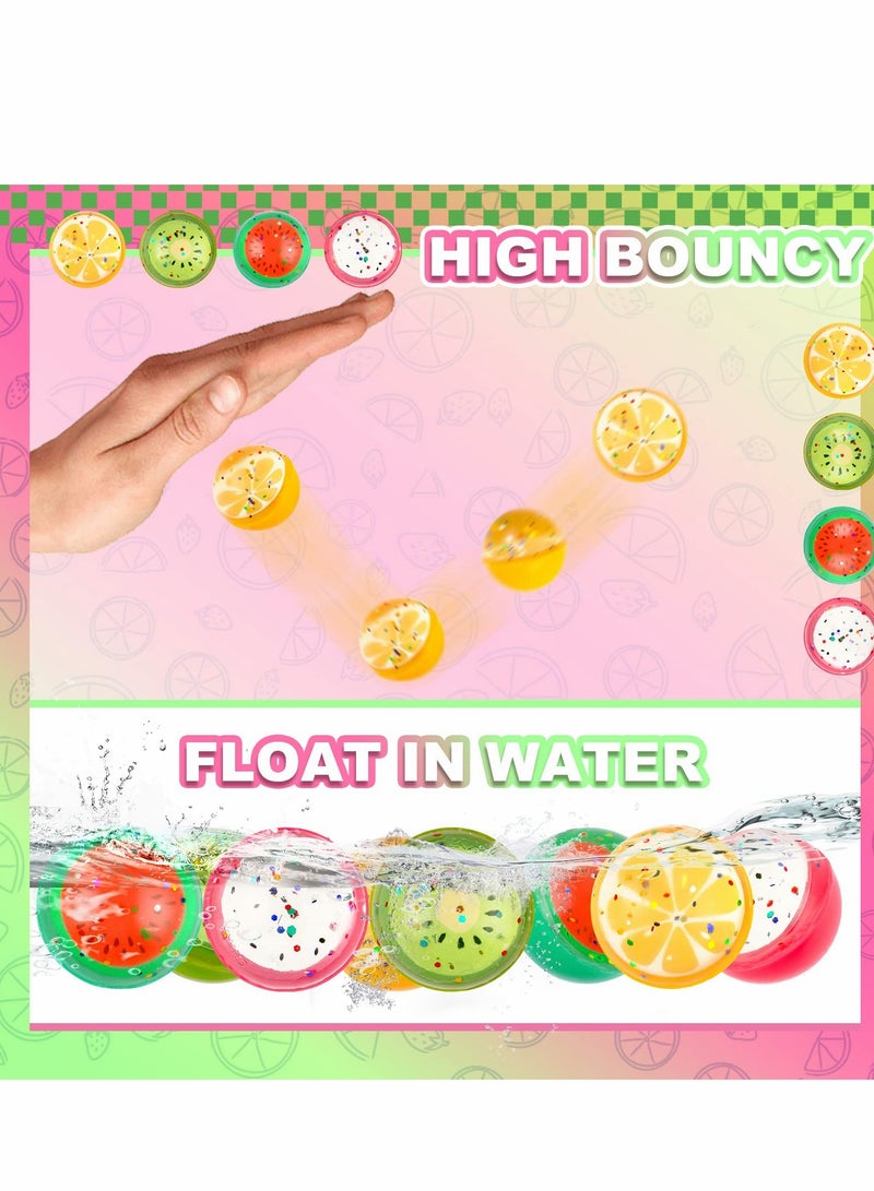 KASTWAVE Bouncy Balls, 32 mm Fruit Theme Bounce Rubber Balls, Bulk High Bouncing Balls for Kids Party Favors, Prizes, Rubber Bouncing Balls Game Vending Machines Party Favors Birthdays Gift - Image 3