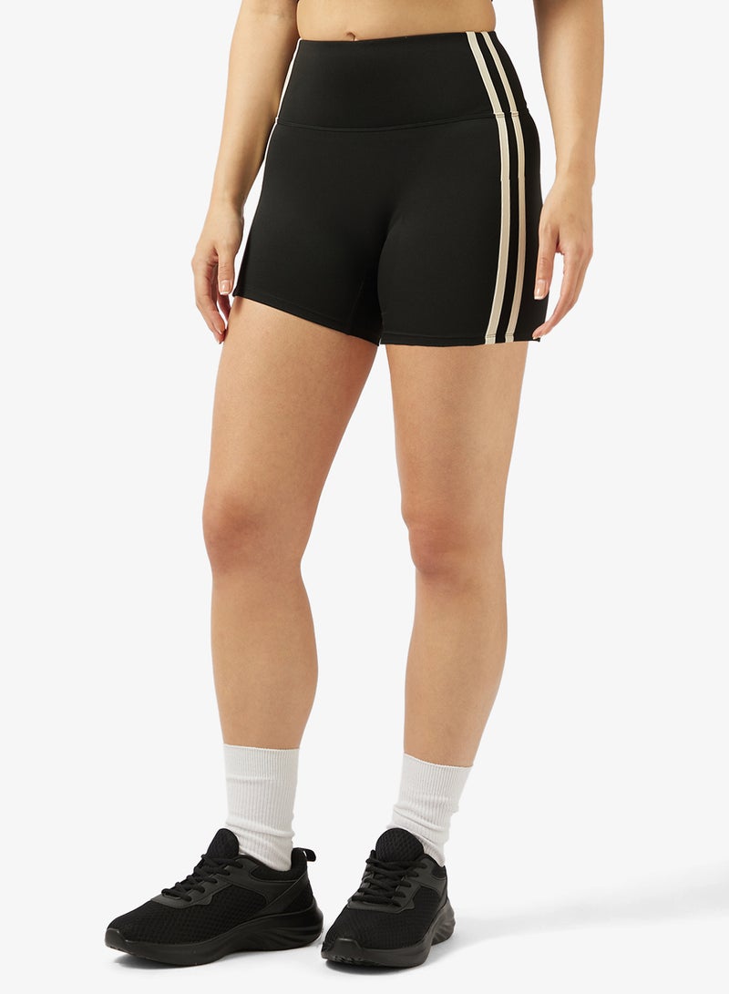 فورورد شورتات عالية الخصر بدون خياطة مع خطوط جانبية - Image 1