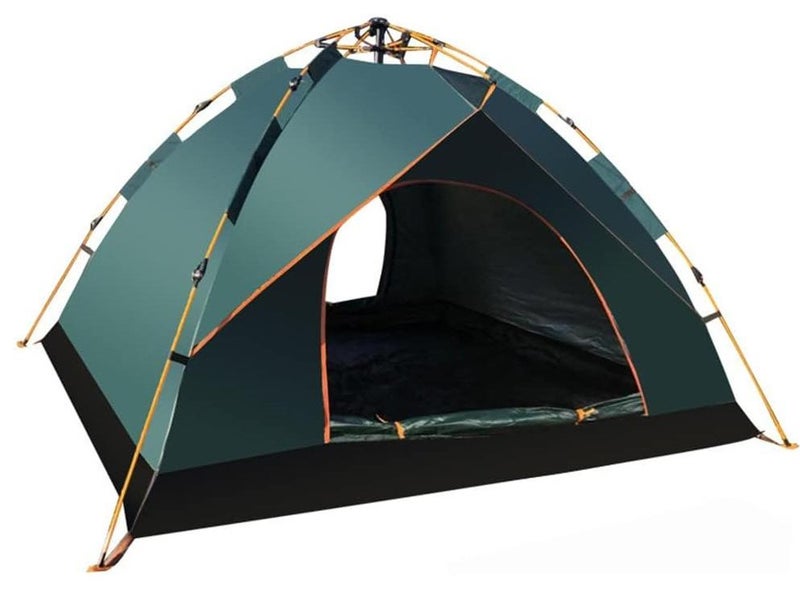 0TO1 TECH Camping Tent 3-4 Persons, Pop Up Tents Removable Instant Tent 2 Door Breathable Waterproof UV Protection, Family Dome Tent for Family Outdoor Sports Travel Picnic with Carrying Bag - Image 1